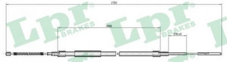 Трос ручного гальма LPR C0954B