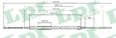 Трос ручного гальма LPR C0955B