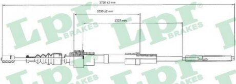 Трос ручного гальма LPR C0956B