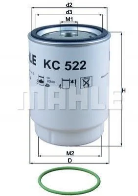 (KNECHT) MAHLE / KNECHT KC522D (фото 1)
