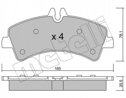 Гальмівні колодки METELLI 22-0674-0