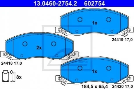 Гальмівні колодки ATE 13.04602754.2