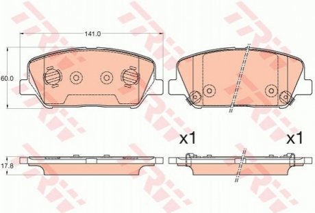 Гальмівні колодки, дискові TRW GDB3582