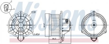 Вентилятор салона NISSENS 87390