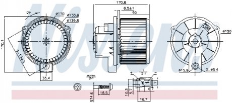 Вентилятор салону NISSENS 87709