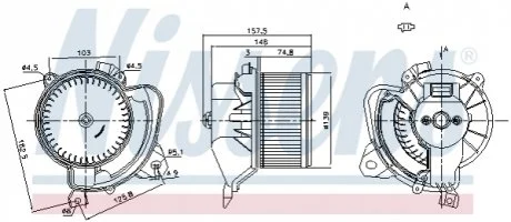 Вентилятор салона NISSENS 87243