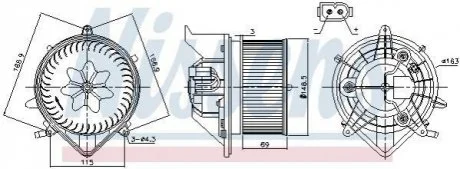 Вентилятор салона NISSENS 87233