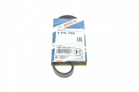 Ремень п-клиновой 4pk760 (пр-во Bosch) BOSCH 1987948337