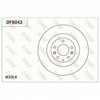 Диск гальмівний TRW DF8043 (фото 1)