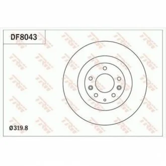 Диск гальмівний TRW DF8043