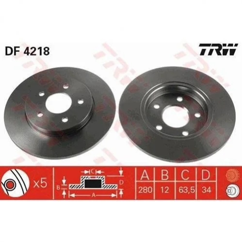 Диск гальмівний TRW DF4218 (фото 1)