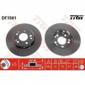 Диск гальмівний TRW DF1581