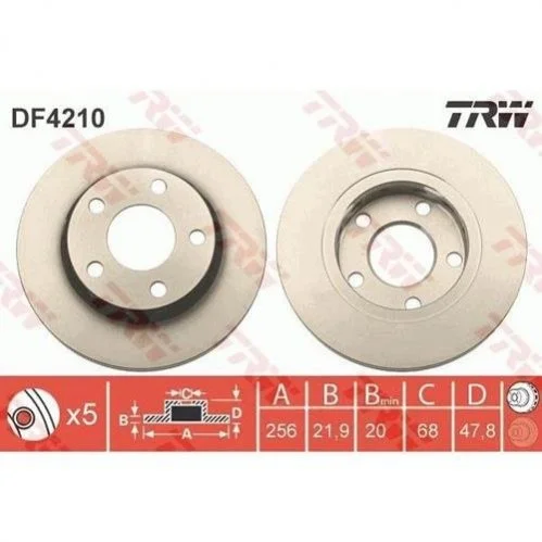 Диск гальмівний TRW DF4210 (фото 1)