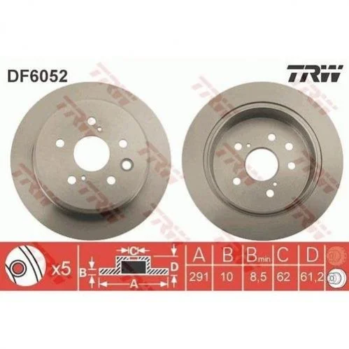 Диск гальмівний TRW DF6052 (фото 1)