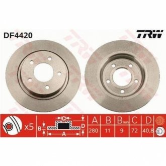 Диск гальмівний TRW DF4420