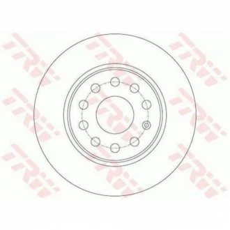 Диск тормозной SKODA OCTAVIA 08-,SUPERB 08-;VW CADDY 2010-;SEAT LEON 05- задн. (пр-во) TRW DF7911