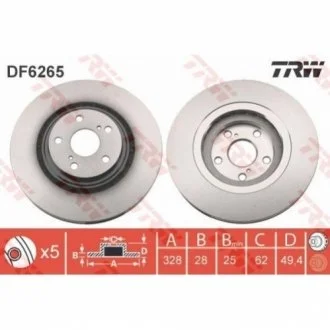 Гальмівний диск TRW DF6265