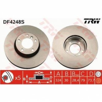 Гальмівний диск TRW DF4248S