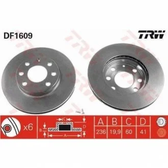 Гальмівний диск TRW DF1609