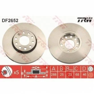 Гальмівний диск TRW DF2652