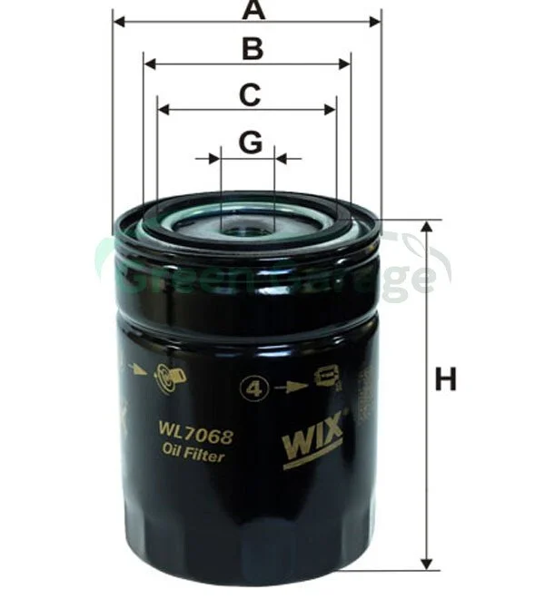 Фильтр масляный двигателя AUDI, VW /OP525 (пр-во -Filtron UA) WIX WL7068 (фото 1)