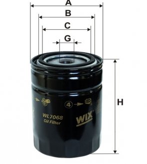 Фильтр масляный двигателя AUDI, VW /OP525 (-Filtron UA) WIX WL7068