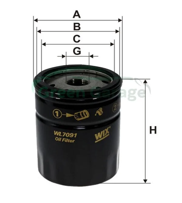 Фільтр масляний WIX WL7091 (фото 1)