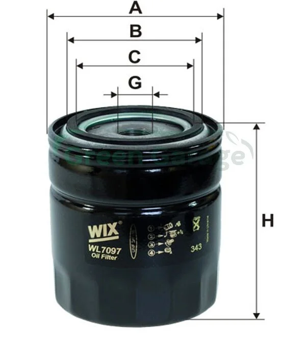 Фильтр масляный двигателя Toyota, Wolga /OP550 (пр-во -Filtron UA) WIX WL7097 (фото 1)
