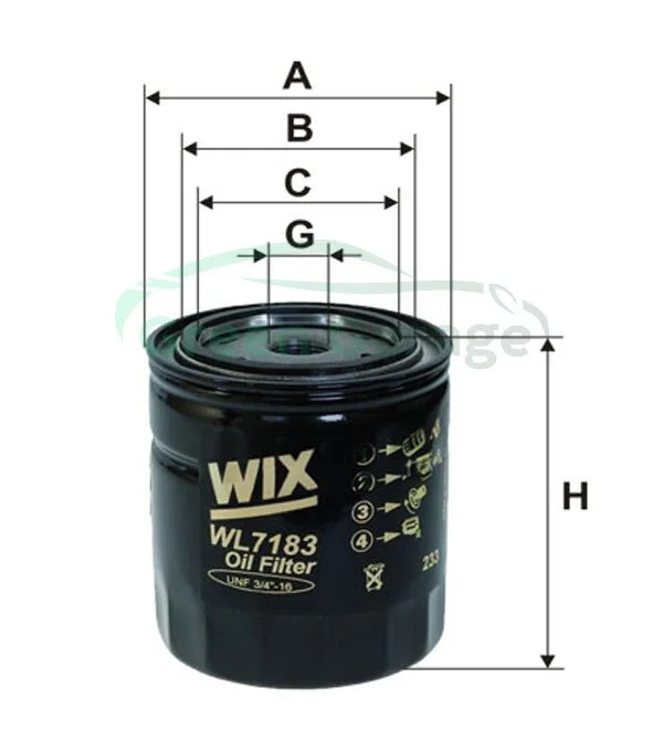 Фільтр масляний WIX WL7183 (фото 1)