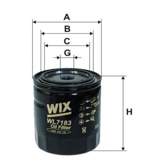 Фільтр масляний WIX WL7183