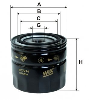 Фильтр масляный двигателя FORD MONDEO OP533/1/ (-Filtron UA) WIX WL7214