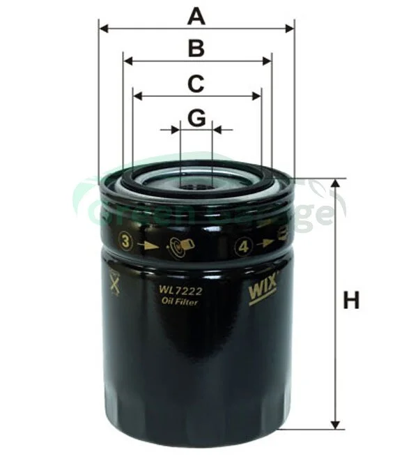 Фільтр масляний WIX WL7222 (фото 1)