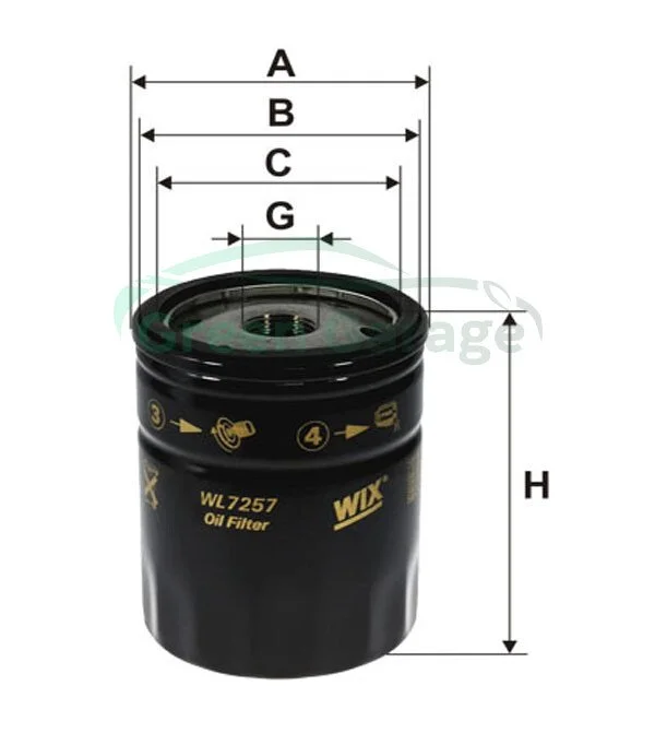 Фільтр масляний WIX WL7257 (фото 1)