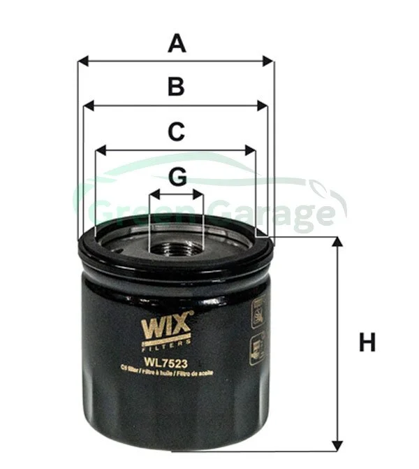Фільтр масляний WIX WL7523 (фото 1)