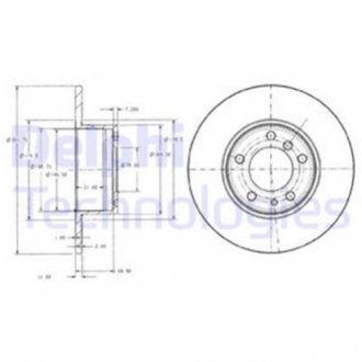 Диск гальмівний Delphi BG2430