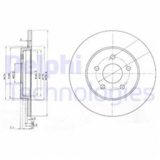 Тормозний диск Delphi BG3663C