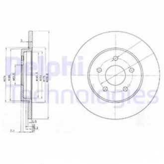 Тормозний диск DELPHI BG3663C