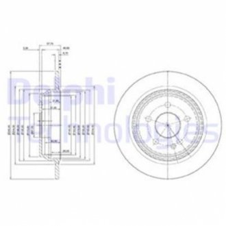 Диск гальмівний Delphi BG4063C