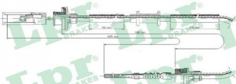 Трос зчеплення LPR C0046C