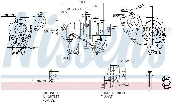 Турбіна FORD/PSA 1.4HDI/1.6HDI/1.5TDCi (вир-во Nissens) NISSENS 93232 (фото 1)