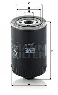 Фільтр мастил MANN W 940/5 (фото 1)