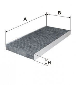 Фильтр салона OPEL CORSA C /K1081A угольный (-Filtron) WIX WP9035