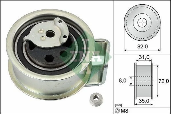 Натяжний ролик паска ГРМ VAG 1.4TDI/1.9TDI INA 531 0396 20 (фото 1)