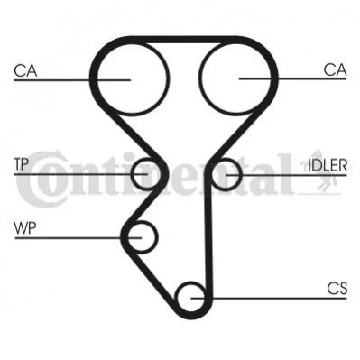 Комплект ГРМ CONTITECH CT1137WP1 (фото 1)