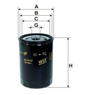 Фильтр масляный двигателя AUDI, VW /OP526 (-Filtron) WIX WL7070