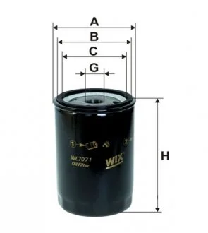 Фильтр масляный двигателя AUDI, VW /OP526/1 (пр-во -Filtron) WIX WL7071
