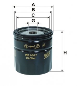 Фильтр масляный двигателя OPEL /OP541 (-Filtron) WIX WL7087