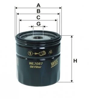 Фільтр оливи WIX WL7087