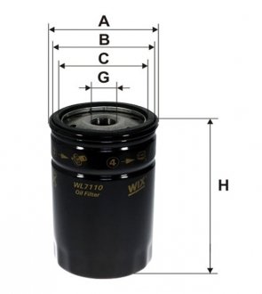 Фильтр масляный двигателя BMW E28, E30 /OP559 (-Filtron) WIX WL7110 (фото 1)