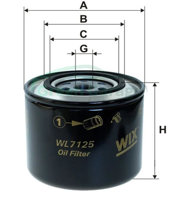 Фільтр оливи WIX WL7125 (фото 1)